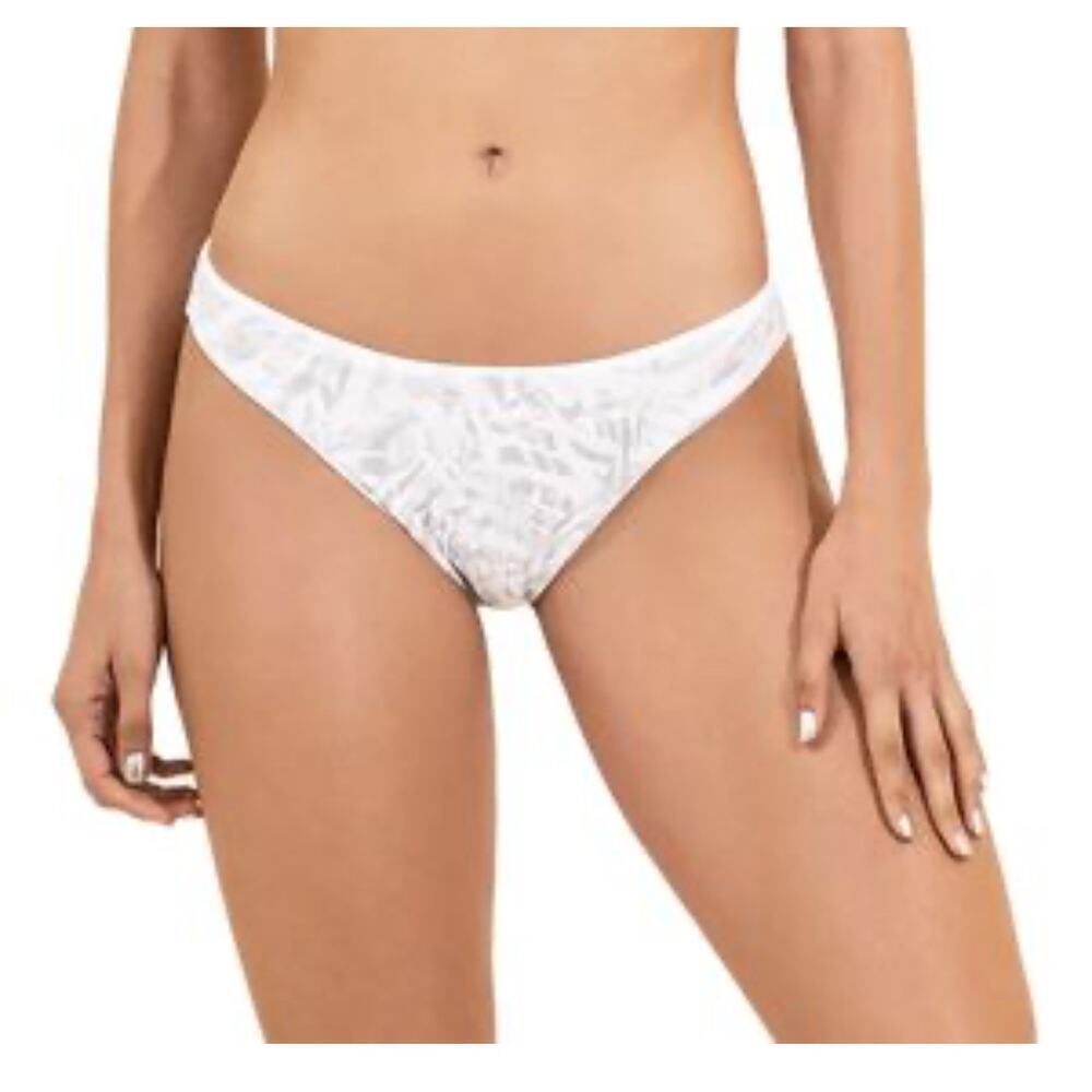 Maaji Simly White Sublimity High Leg Bikini Bottom Reversible Size Small NWT